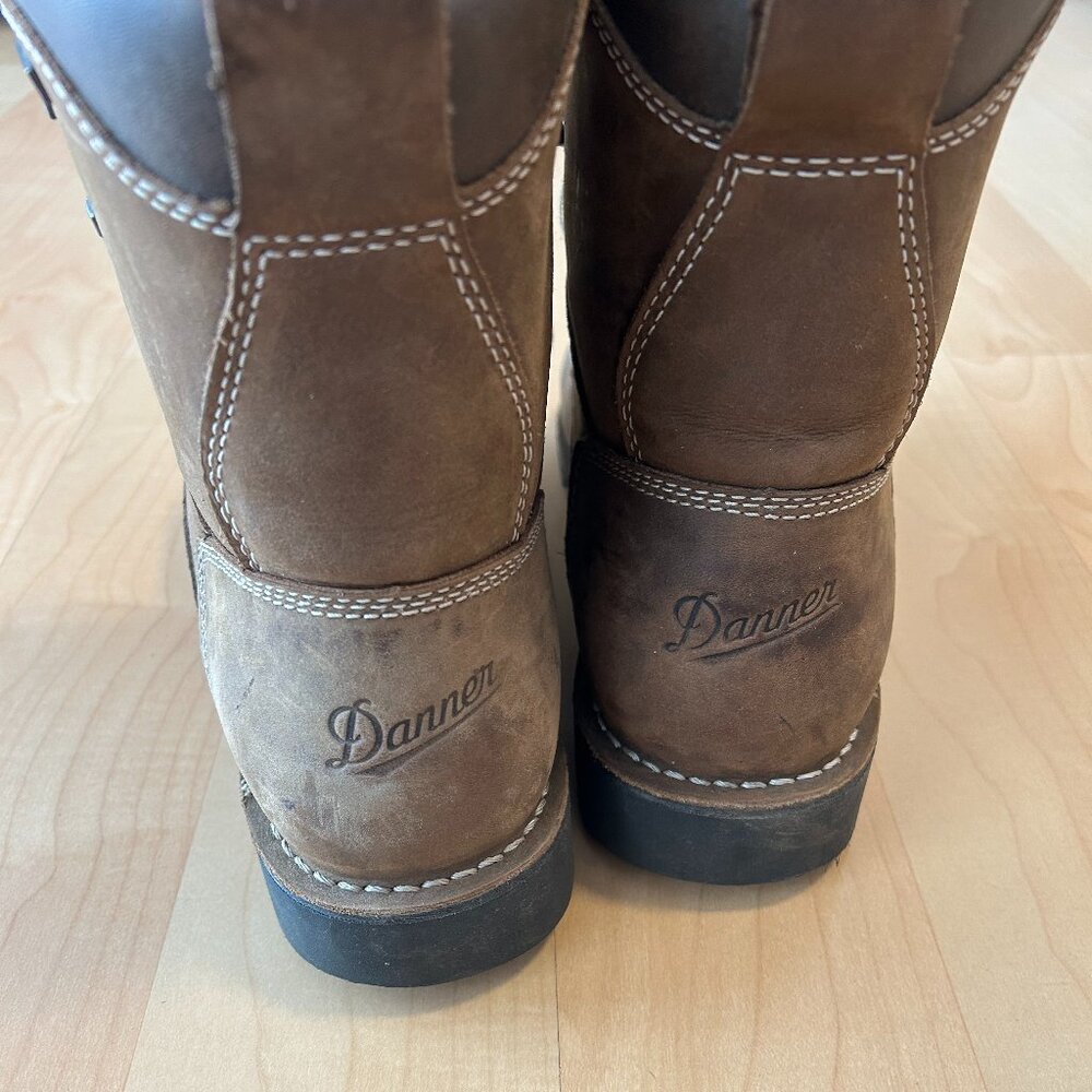 Danner Gritstone 8" Mens 9.5 D Brown Leather Alloy Toe Waterproof Work Boots - Picture 8 of 14